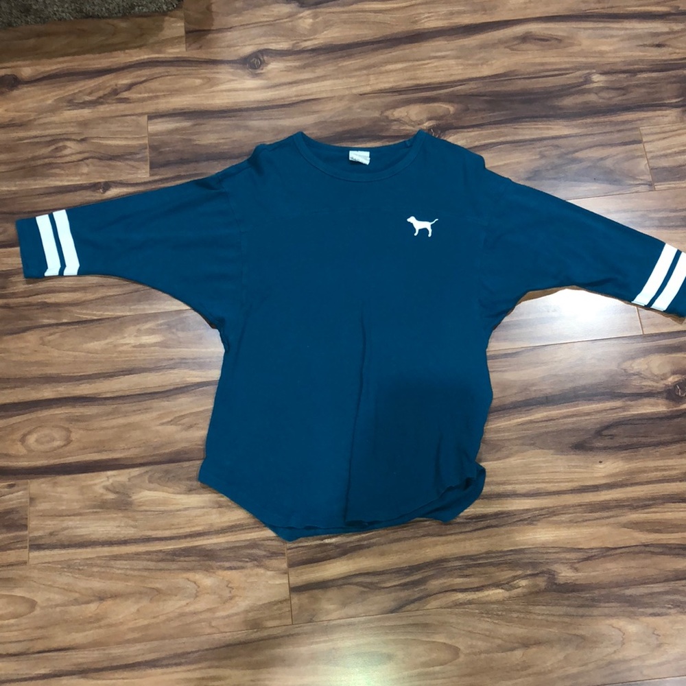 Pink Varsity Teal Capri Shirt